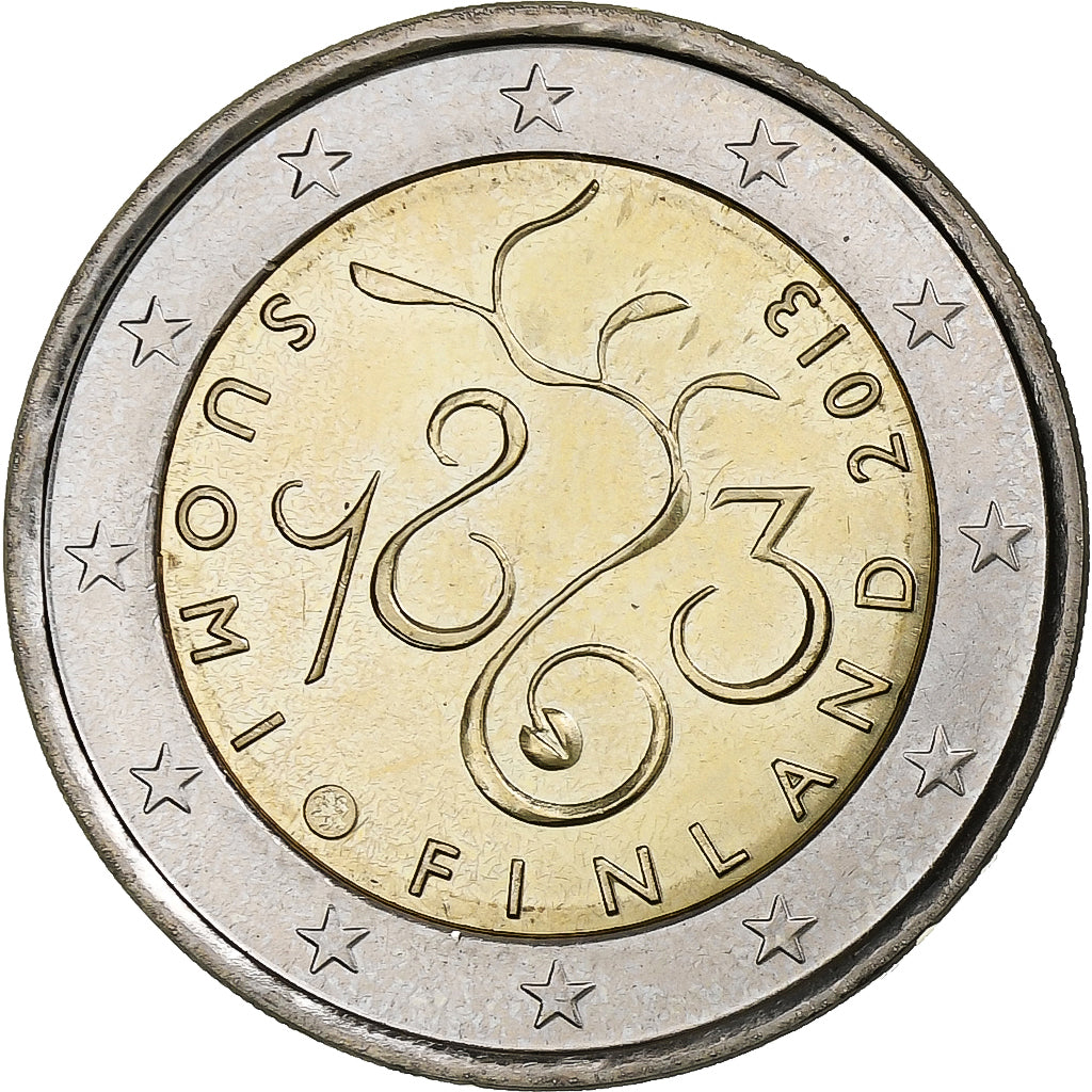 Finland, 2 Euro, 2013, Bi-Metallic, AU(55-58)