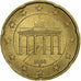 ALEMANIA - REPÚBLICA FEDERAL, 20 Euro Cent, 2006, Munich, Latón, MBC, KM:211