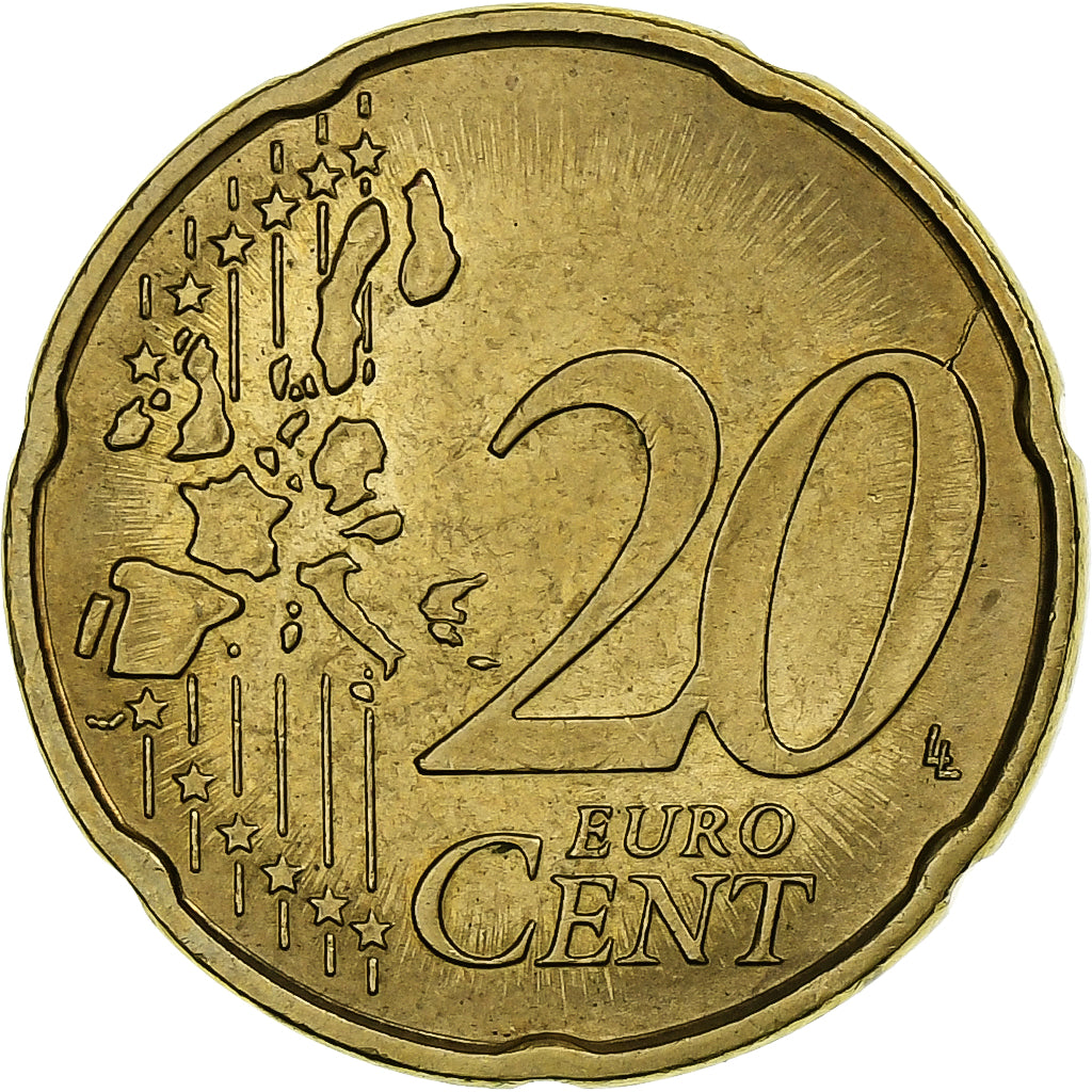 République fédérale allemande, 20 Euro Cent, 2006, Munich, Laiton, TTB