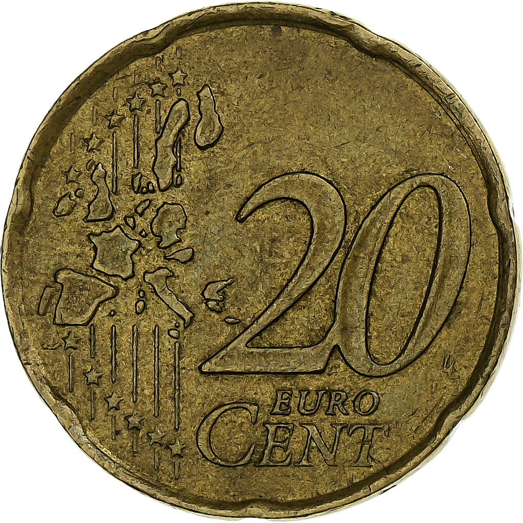 France, 20 Euro Cent, 1999, Brass, EF(40-45)