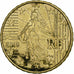 Francia, 10 Euro Cent, 2010, Paris, Latón, BC, KM:254