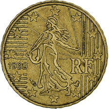 Francia, 10 Euro Cent, 1999, Paris, Ottone, BB, KM:1410