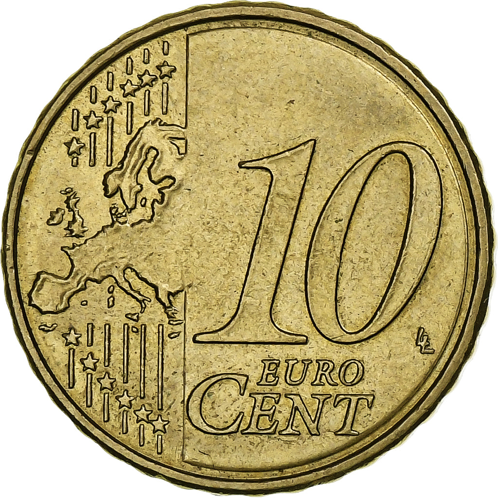 Francja, 10 Euro Cent, 2021, Paris, Mosiądz, EF(40-45), KM:1410