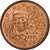 França, 5 Euro Cent, 2001, Paris, Aço Cromado a Cobre, EF(40-45), KM:1284
