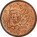 Francja, 5 Euro Cent, 2001, Paris, Miedź platerowana stalą, EF(40-45), KM:1284