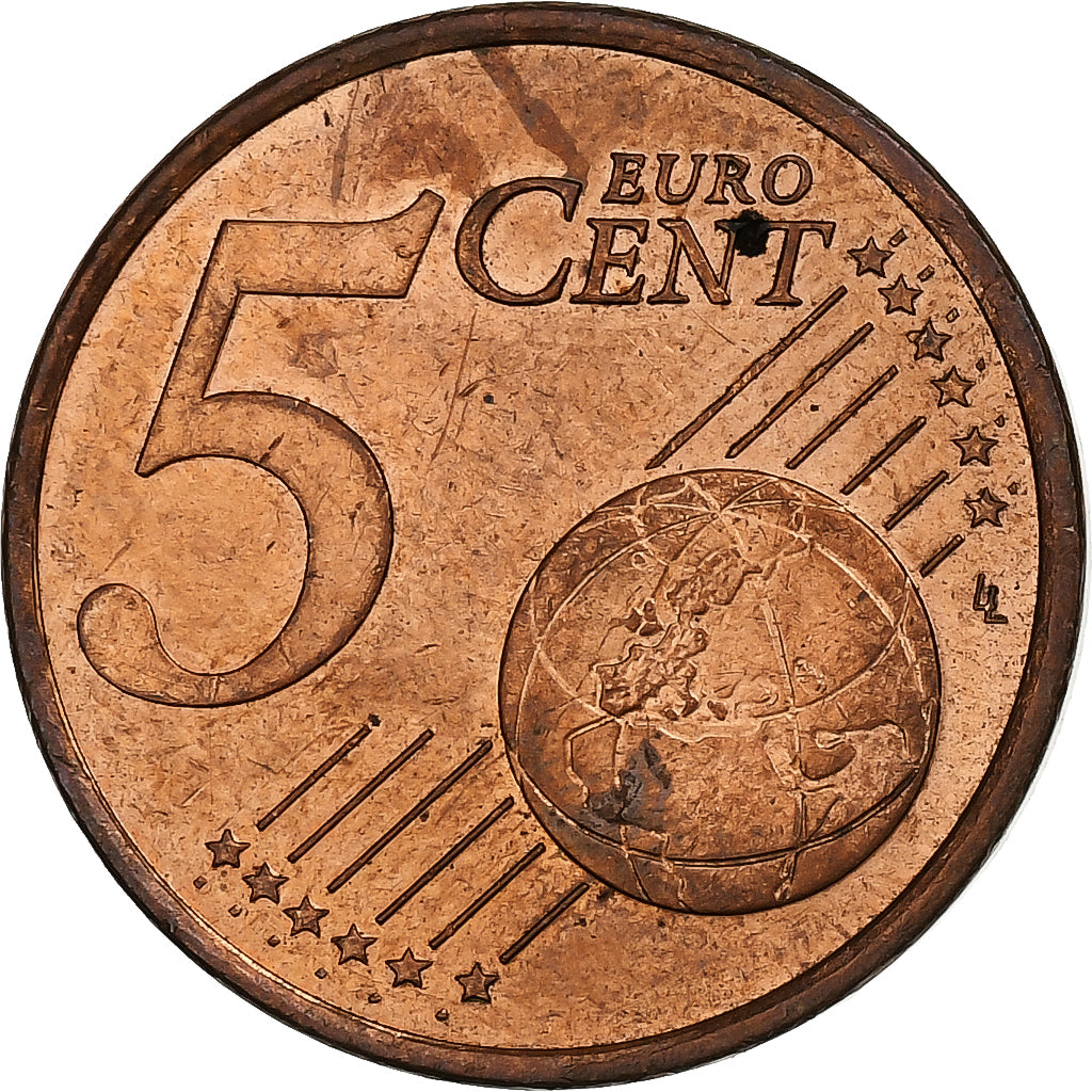 Francja, 5 Euro Cent, 2001, Paris, Miedź platerowana stalą, EF(40-45), KM:1284