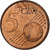 França, 5 Euro Cent, 2001, Paris, Aço Cromado a Cobre, EF(40-45), KM:1284