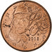 Frankrijk, Euro Cent, 2018, Copper Plated Steel, ZF