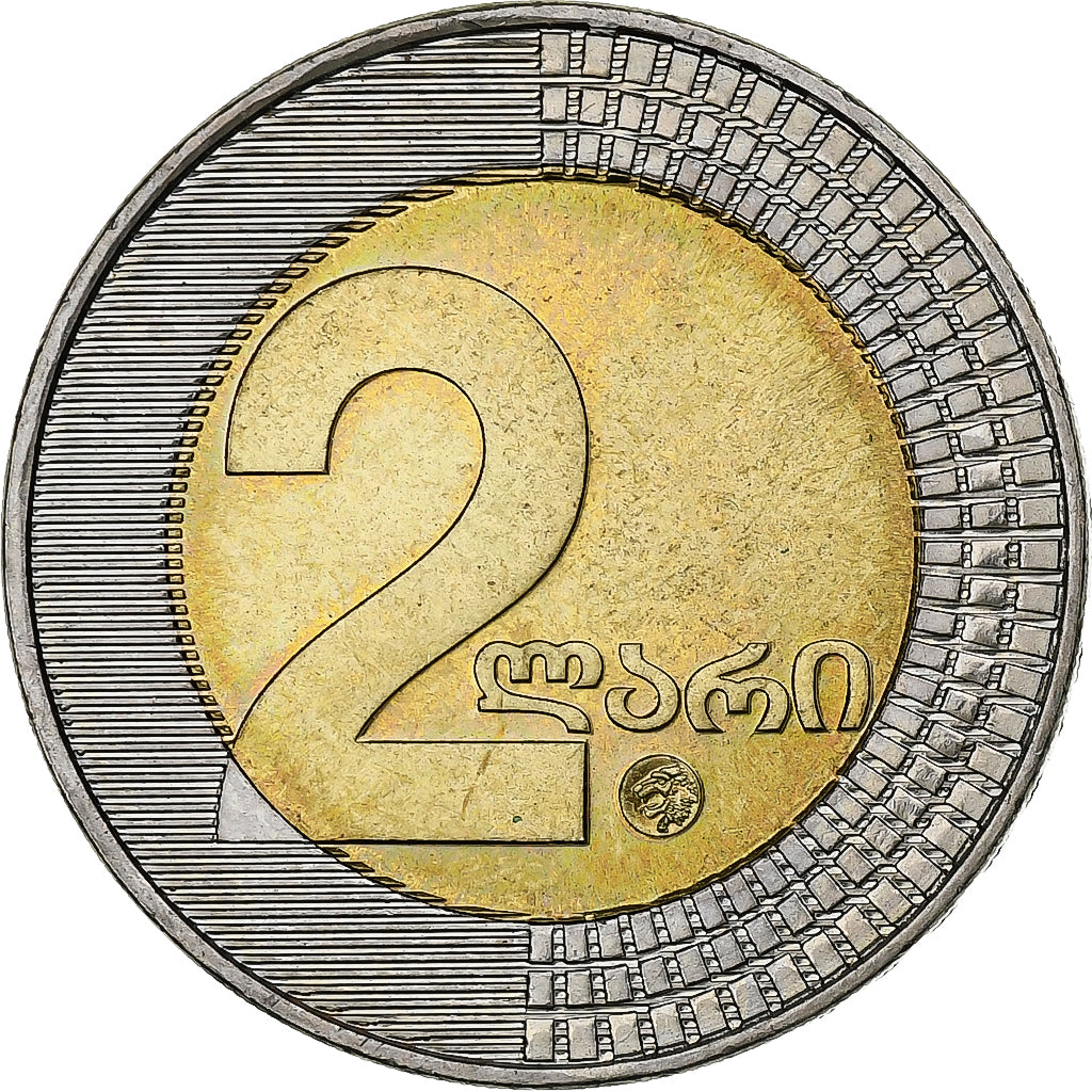 Georgia, 2 Lari, 2006, Bi-Metallic, AU(55-58), KM:94