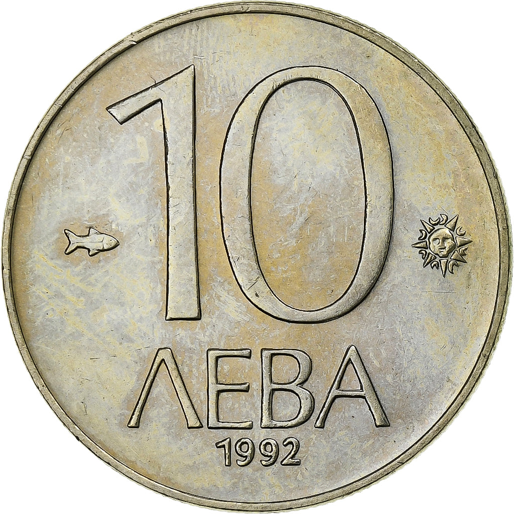 Bulgarie, 10 Leva, 1992, Cuivre-Nickel-Zinc (Maillechort), SUP, KM:205