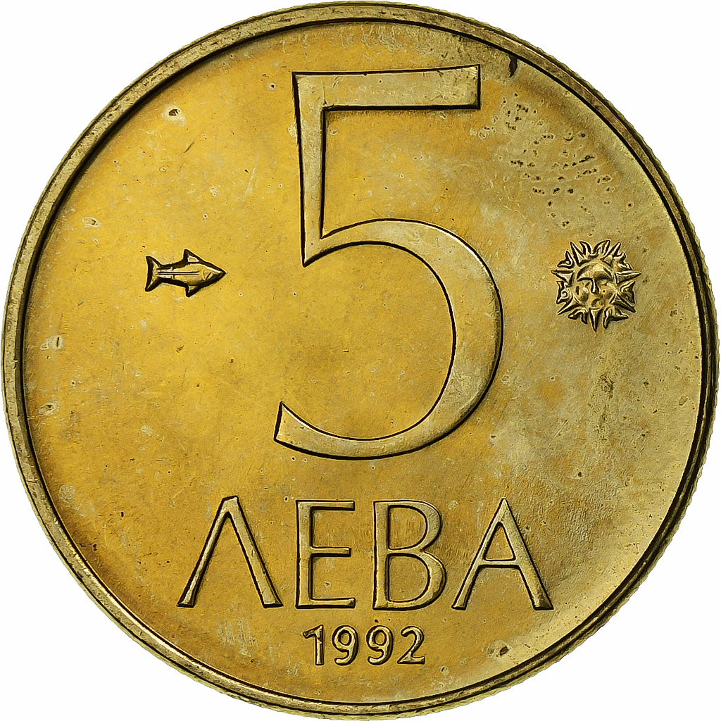 Bulgarie, 5 Leva, 1992, Nickel-Cuivre, SPL, KM:204