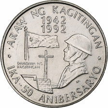 Philippines, Piso, 1992, Nickel Clad Steel, MS(63), KM:260