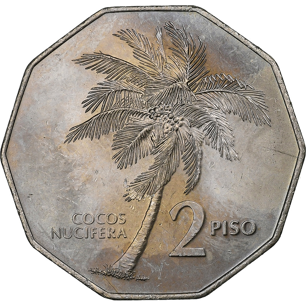 Philippines, 2 Piso, 1983, Copper-nickel, AU(55-58), KM:244