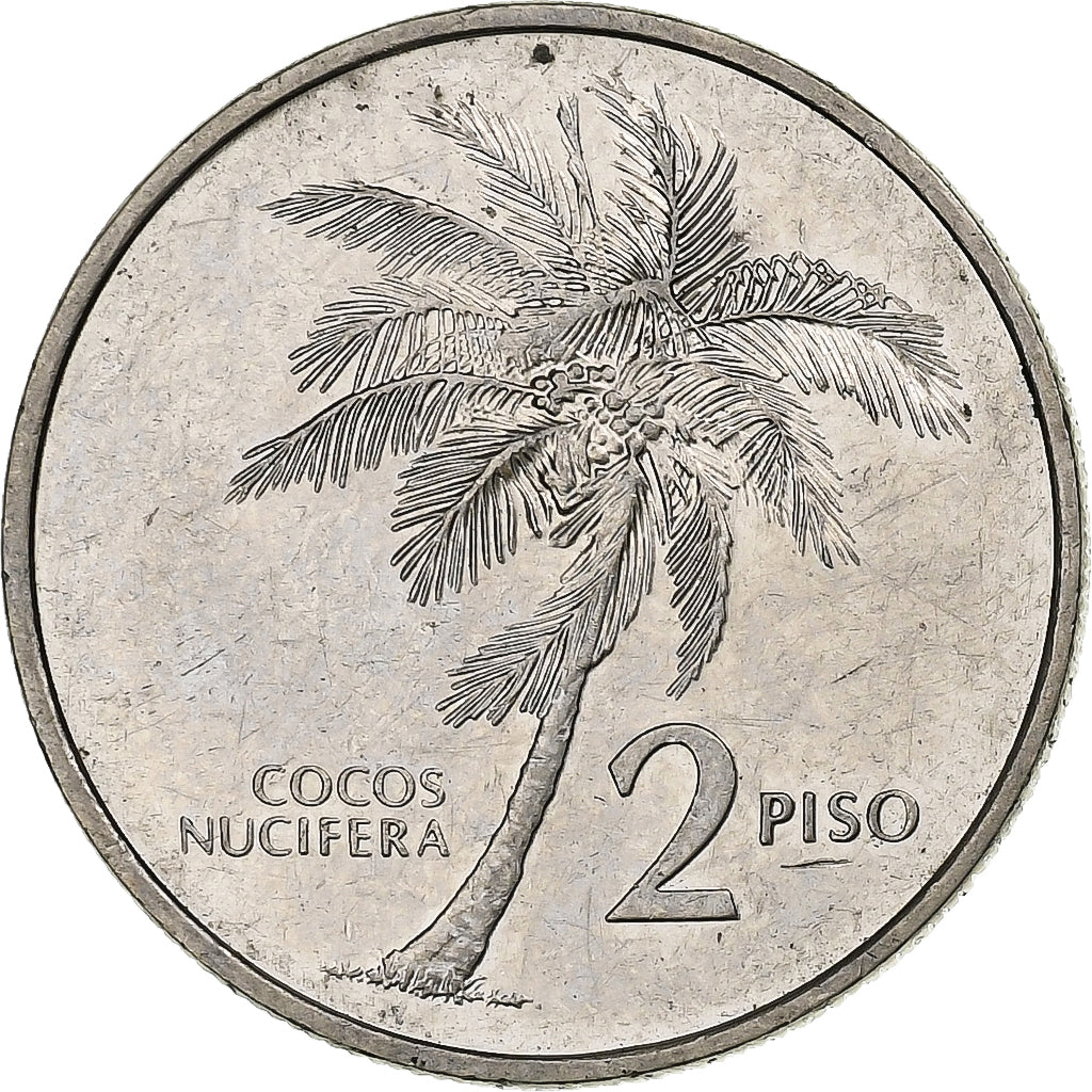 Philippines, 2 Piso, 1992, Acier inoxydable, SUP, KM:258
