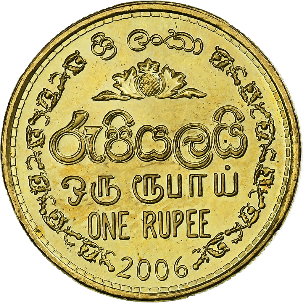 Sri Lanka, Rupee, 2006, Brass plated steel, UNZ, KM:136.3