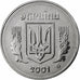 Ukraine, 5 Kopiyok, 2001, Stainless Steel, UNZ, KM:7