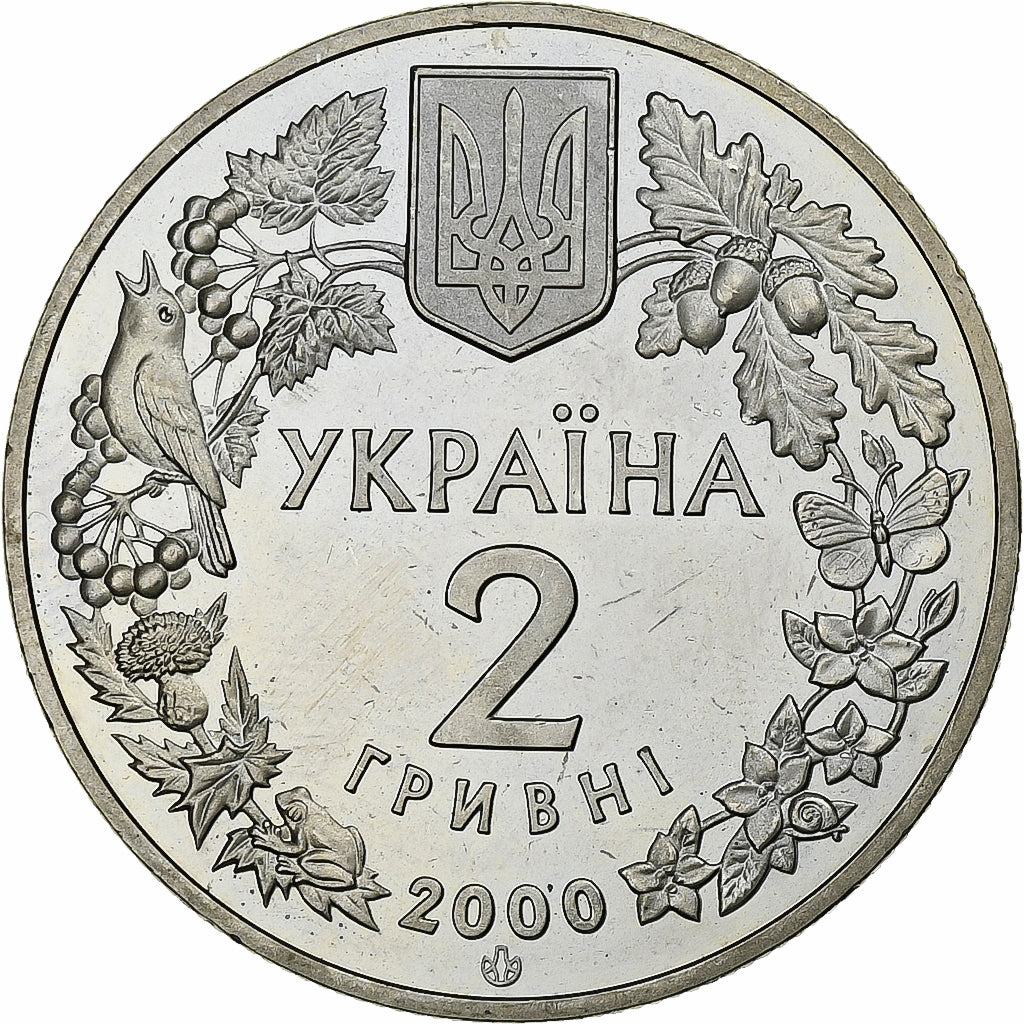 Ucraina, 2 Hryvni, 2000, Rame-nichel-zinco, SPL, KM:99