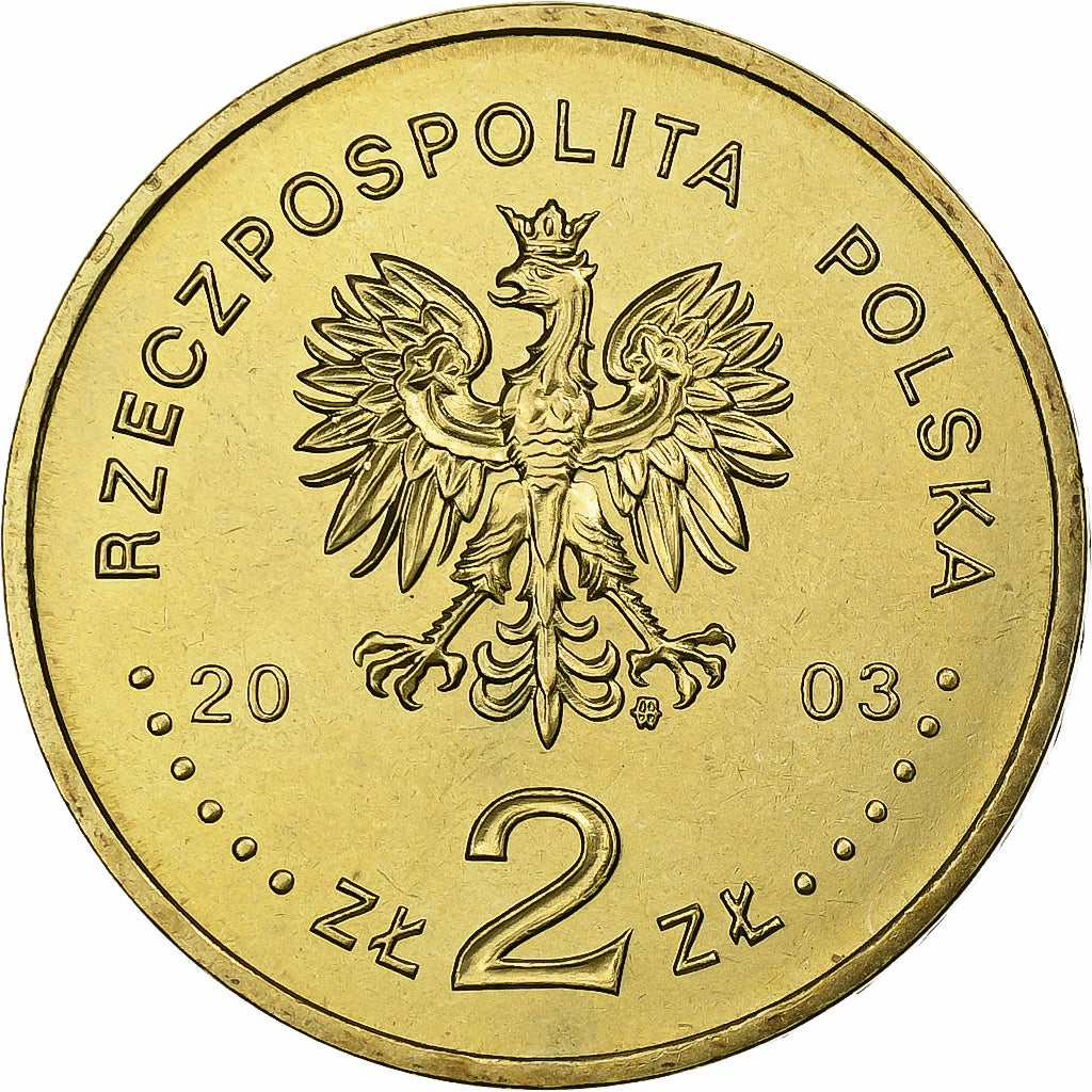 Pologne, 2 Zlote, 2003, Warsaw, Śmigus-dyngus, Laiton, SPL, KM:451