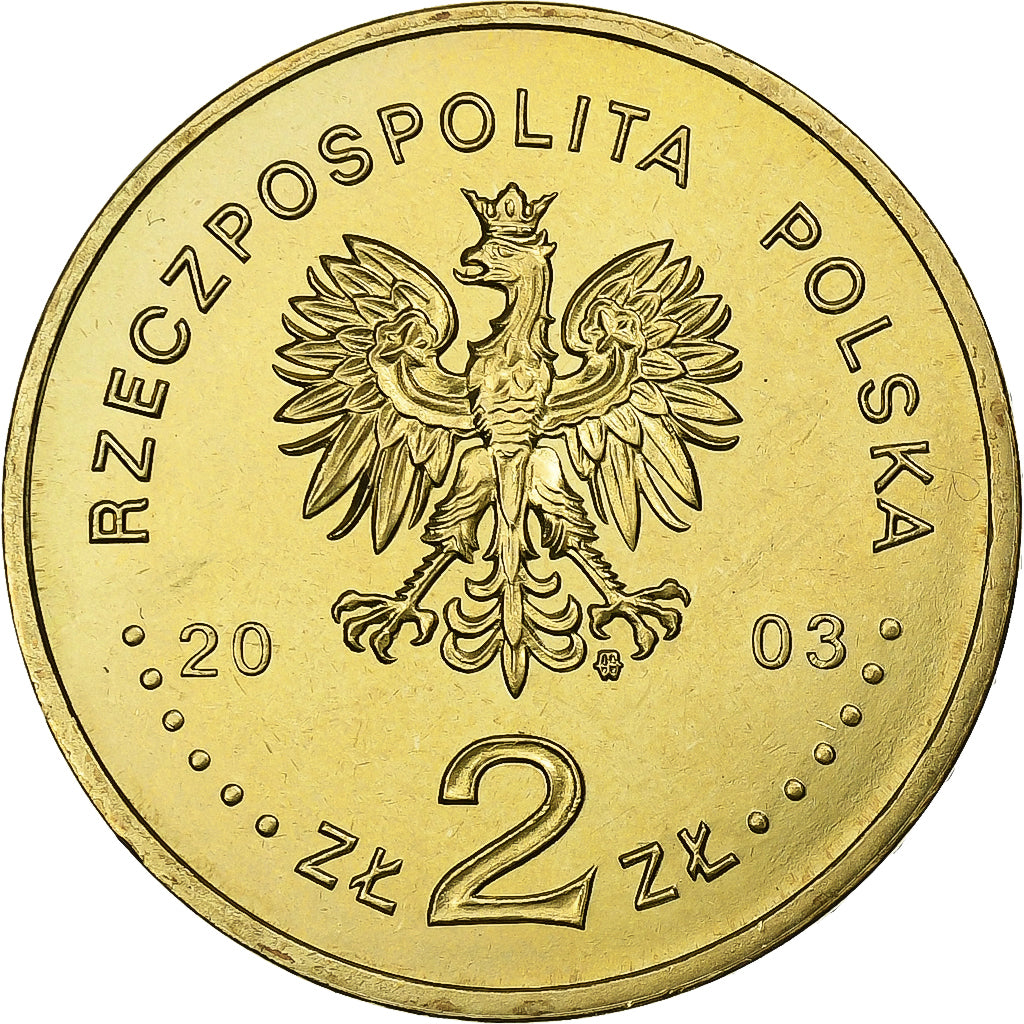 Polonia, 2 Zlote, 2003, Warsaw, Ottone, SPL, KM:456