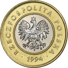 Polonia, 2 Zlote, 1994, Warsaw, Bi-metallico, SPL, KM:283