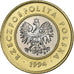 Polonia, 2 Zlote, 1994, Warsaw, Bi-metallico, SPL, KM:283