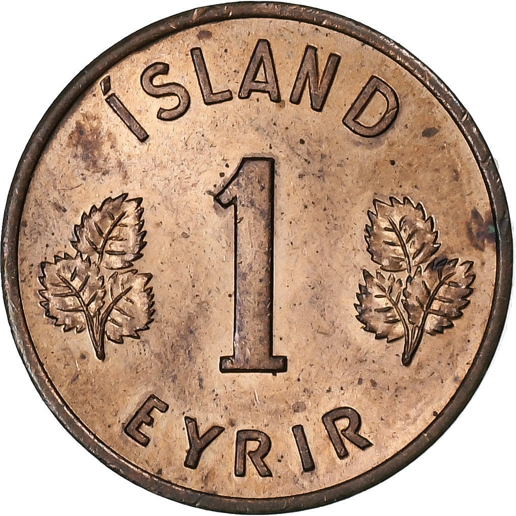 Iceland, Eyrir, 1966, Bronze, AU(55-58), KM:8