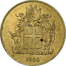 Iceland, 2 Kronur, 1966, Aluminum-Bronze, AU(55-58), KM:13