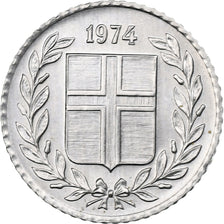 Iceland, 10 Aurar, 1974, Aluminum, AU(55-58), KM:10a