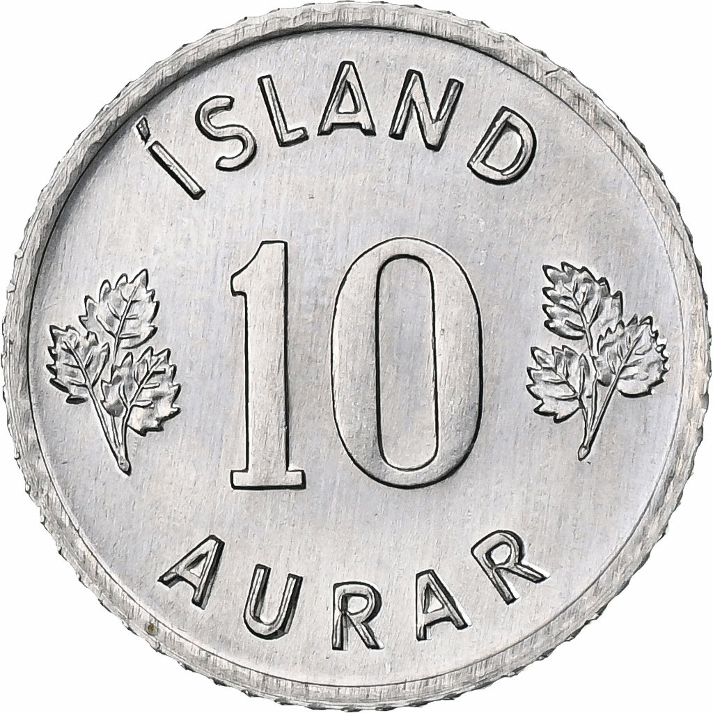 Iceland, 10 Aurar, 1974, Aluminum, AU(55-58), KM:10a