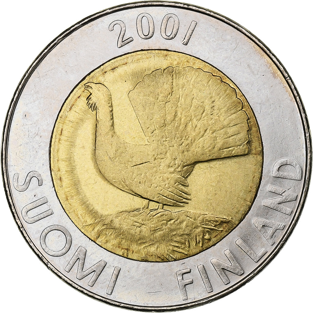 Finland, 10 Markkaa, 2001, Vantaa, Bi-Metallic, AU(50-53), KM:77