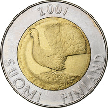 Finland, 10 Markkaa, 2001, Vantaa, Bi-Metallic, AU(50-53), KM:77