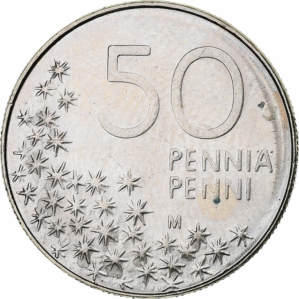 Finland, 50 Penniä, 2001, Copper-nickel, MS(63), KM:66