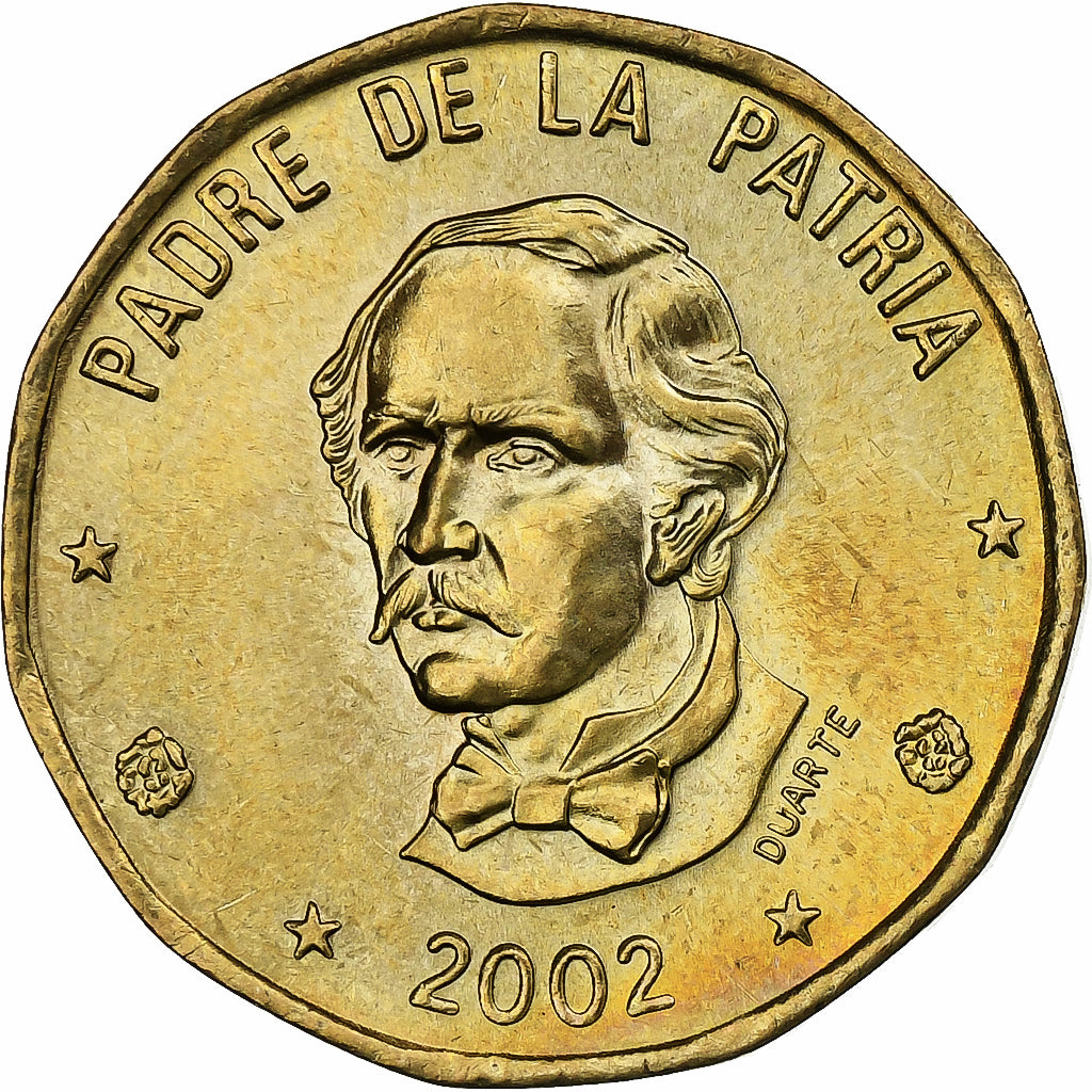 République Dominicaine, Peso, 2002, Laiton, SPL, KM:80.1