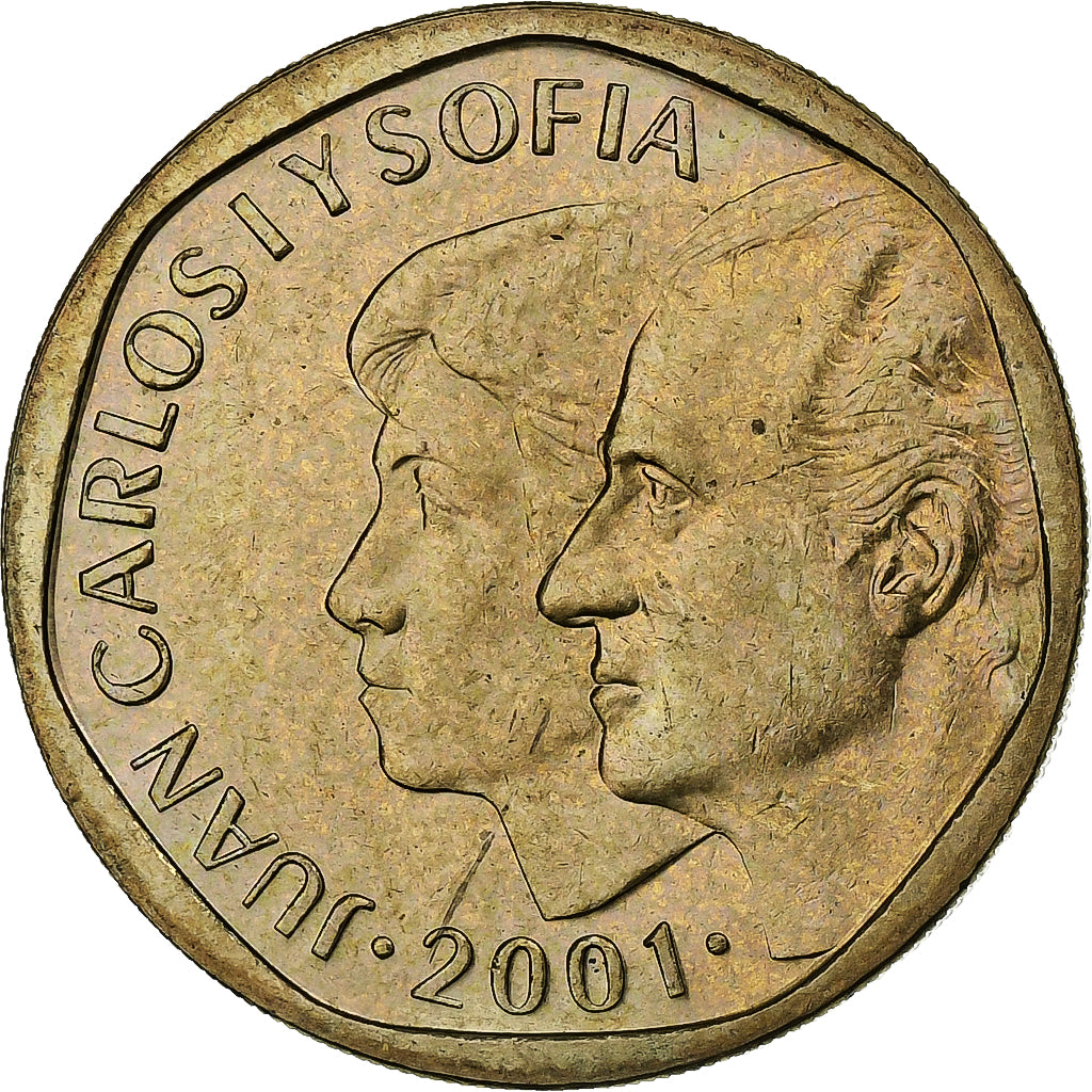 Spagna, Juan Carlos I, 500 Pesetas, 2001, Alluminio-bronzo, SPL, KM:831