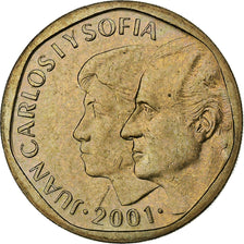 Spagna, Juan Carlos I, 500 Pesetas, 2001, Alluminio-bronzo, SPL, KM:831