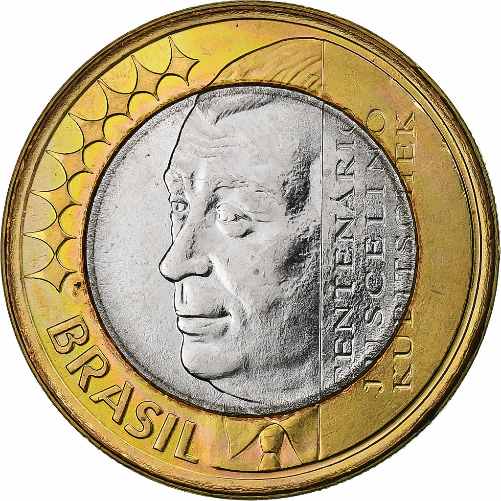 Brazil, Real, 2002, Rio de Janeiro, Bi-Metallic, AU(55-58), KM:656