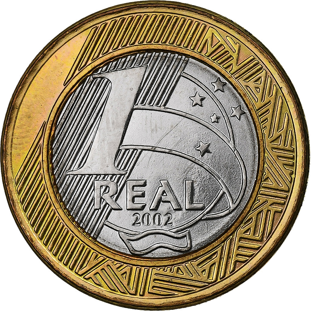Brazil, Real, 2002, Rio de Janeiro, Bi-Metallic, AU(55-58), KM:656