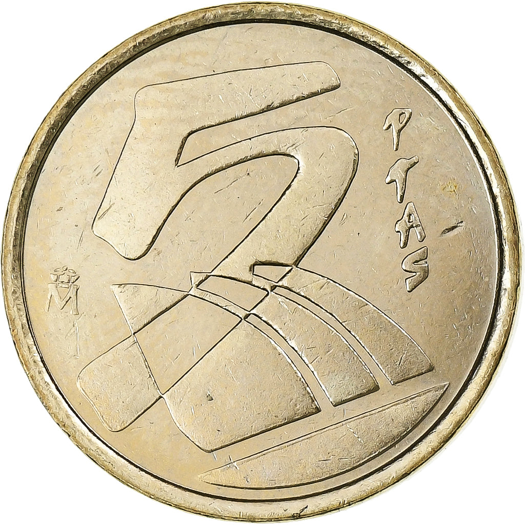 Moneta, Hiszpania, Juan Carlos I, 5 Pesetas, 2001, Madrid, AU(55-58)