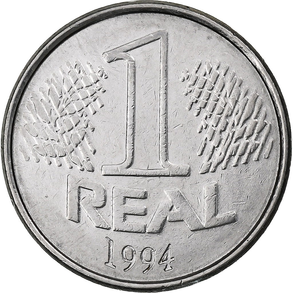 Brazil, Real, 1994, Stainless Steel, AU(55-58), KM:636