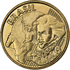 Brazil, 10 Centavos, 1998, Bronze Plated Steel, AU(55-58), KM:649.2