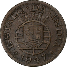 INDIA-PORTUGUESE, Tanga, 60 Reis, 1947, Bronze, EF(40-45), KM:28