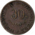 ÍNDIA - PORTUGUESA, 30 Centavos, 1959, Bronze, EF(40-45), KM:31