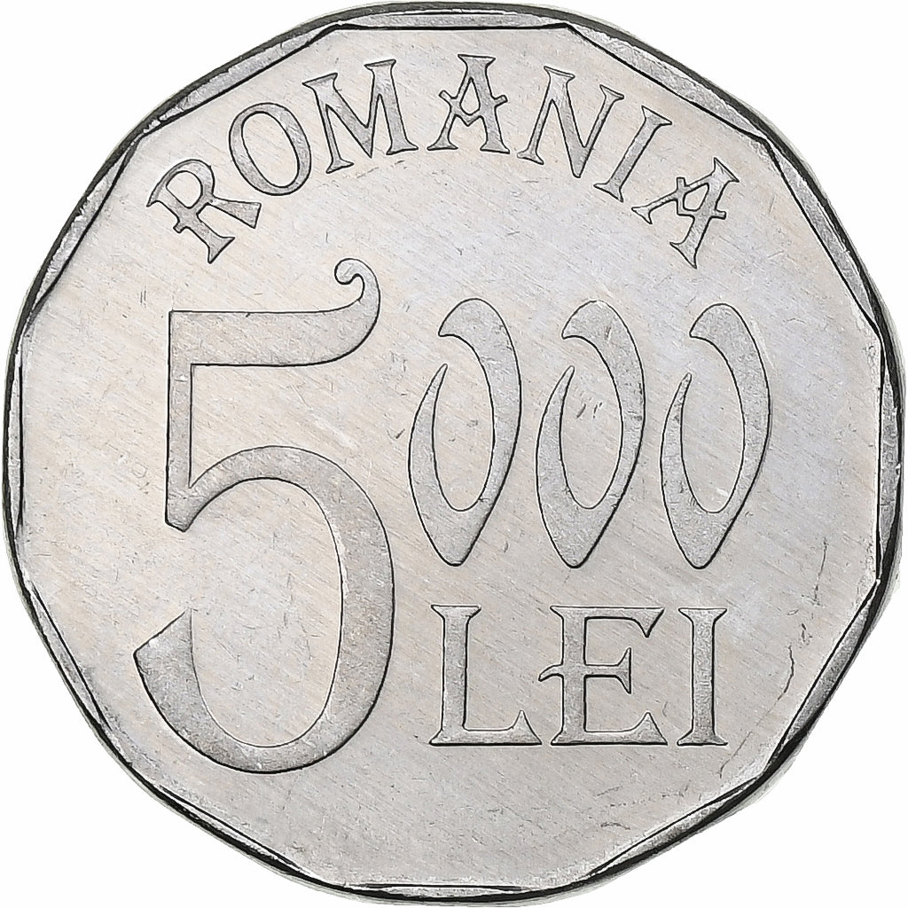 Roumanie, 5000 Lei, 2002, Bucharest, Aluminium, SUP, KM:158