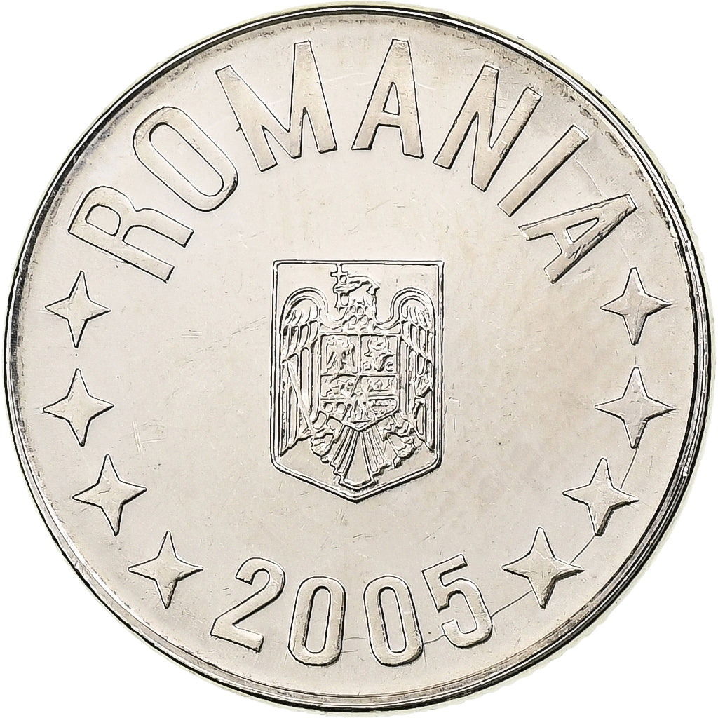 Rumunia, 10 Bani, 2005, Bucharest, Nickel platerowany stalą, EF(40-45), KM:191