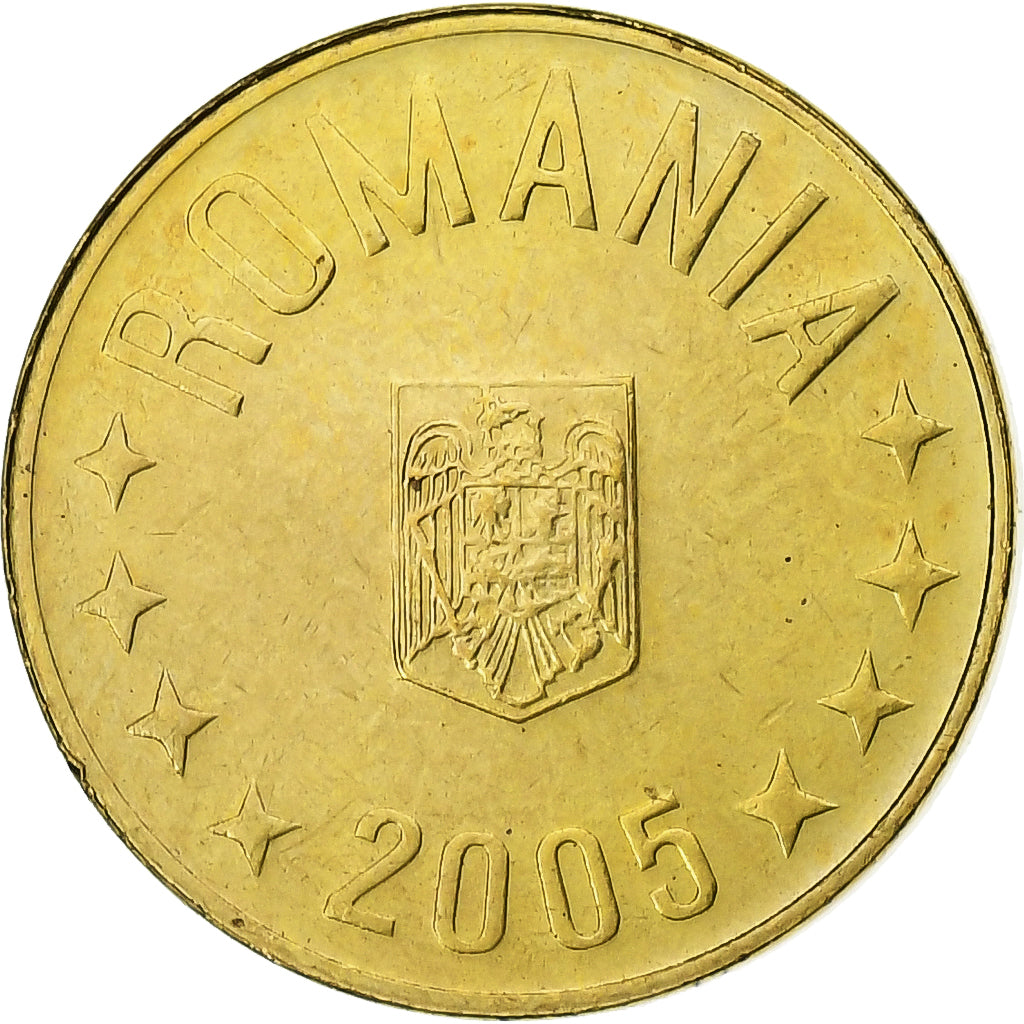 Rumunia, Ban, 2005, Mosiądz platerowany stalą, MS(63), KM:189