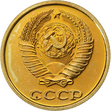 Russia, 2 Kopeks, 1988, Saint Petersburg, Brass, MS(63), KM:127a