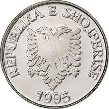 Albanie, 5 Lekë, 1995, Rome, Nickel plaqué acier, SUP, KM:76