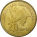 Azerbaïdjan, 20 Qapik, Undated (2006), Brass plated steel, SUP, KM:43