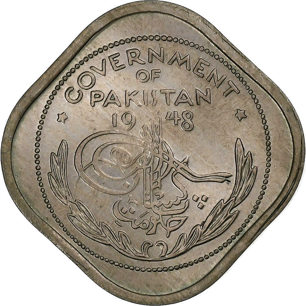 Pakistan, 1/2 Anna, 1948, Copper-nickel, AU(55-58), KM:2
