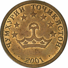 Tadżykistan, 20 Drams, 2001, St. Petersburg, Mosiądz powlekany stalą